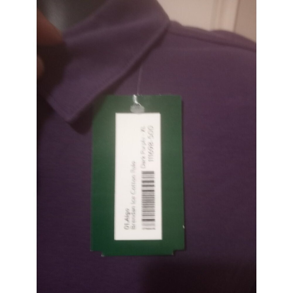New 01. Algo Polo Shirt Mens Size XL Golf Purple Pima Cotton Short Sleeve - Picture 2 of 11